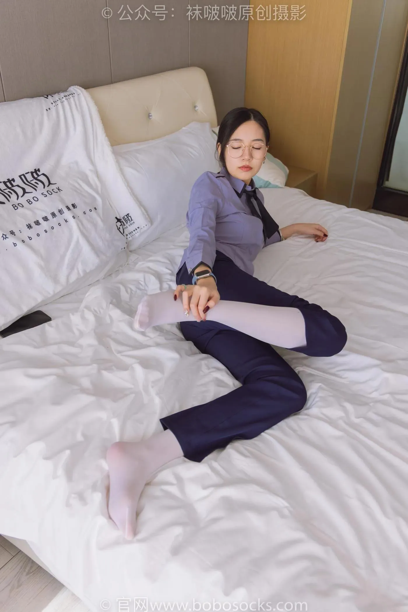 [BoBoSocks袜啵啵]NO.178 小甜豆-高跟鞋、厚白丝、ol风裤里丝 [140P]插图7